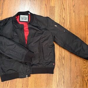 Levi's Black Bomber Jacket with Red Interior